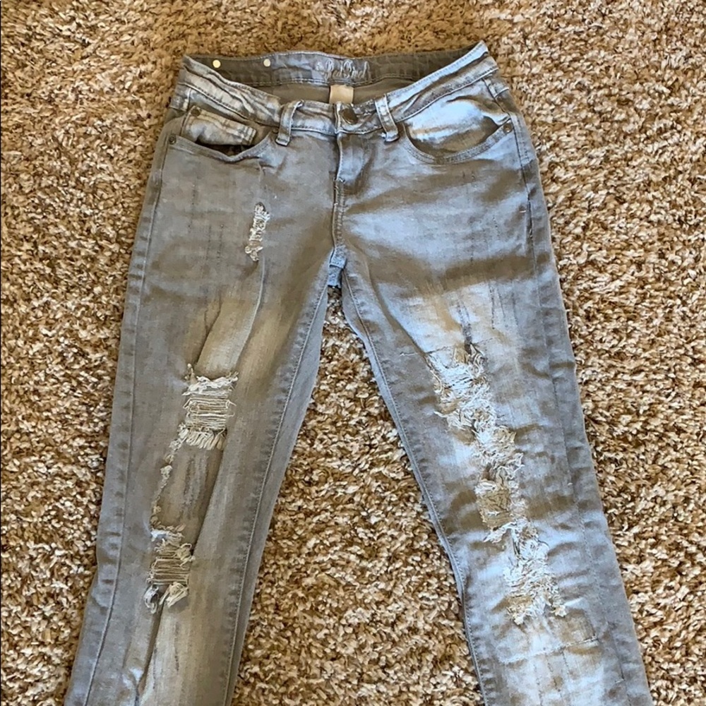 Gray skinny jeans size 2